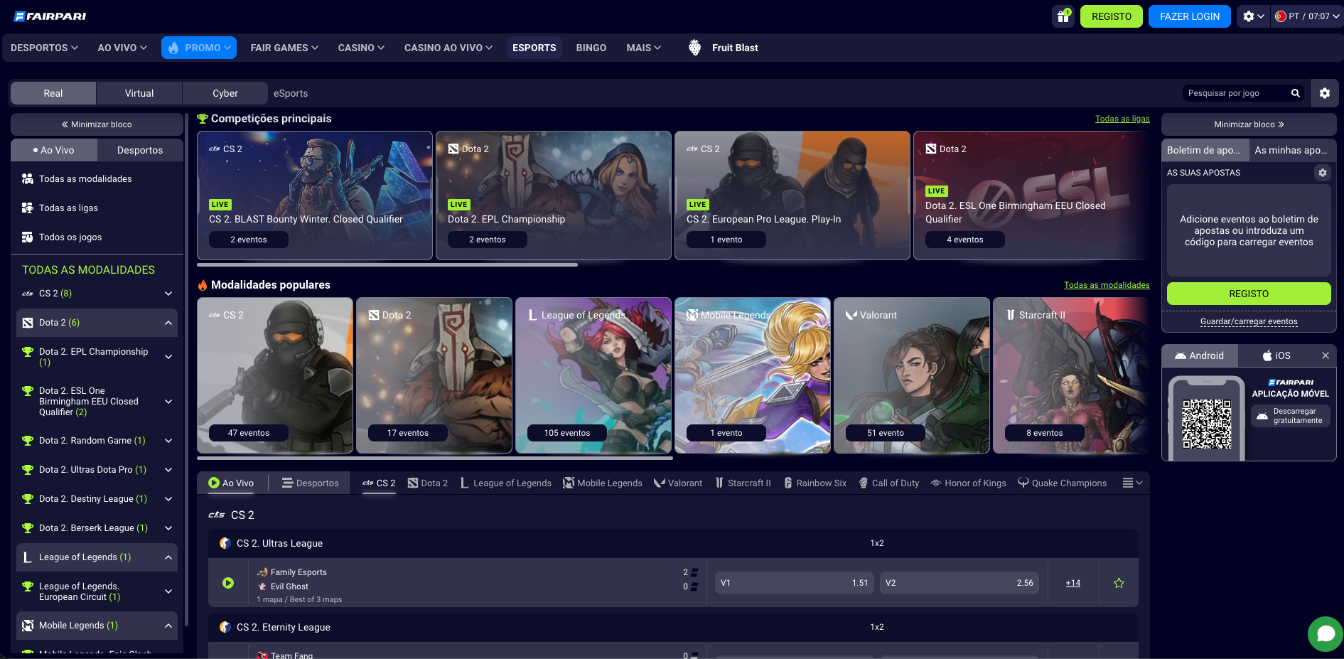 Fairpari eSports bet